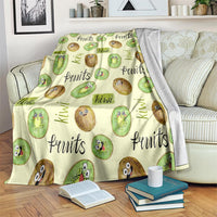 Kiwi Cute Humorous Blanket New Zealand Fruit DT02 Yellow - Polynesian Pride