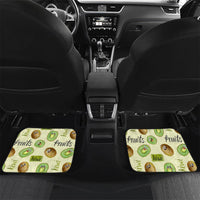 Kiwi Cute Humorous Car Mats New Zealand Fruit DT02 Set 2pcs - Back Yellow - Polynesian Pride