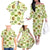 Kiwi Cute Humorous Family Matching Off The Shoulder Long Sleeve Dress and Hawaiian Shirt New Zealand Fruit