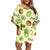 Kiwi Cute Humorous Family Matching Off Shoulder Short Dress and Hawaiian Shirt New Zealand Fruit