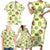 Kiwi Cute Humorous Family Matching Short Sleeve Bodycon Dress and Hawaiian Shirt New Zealand Fruit