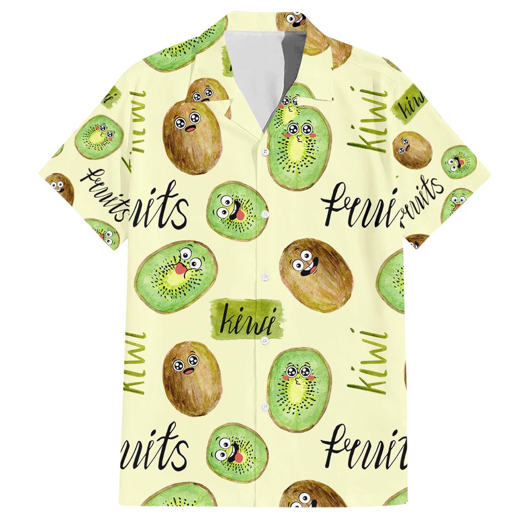 Kiwi Cute Humorous Hawaiian Shirt New Zealand Fruit DT02 Yellow - Polynesian Pride