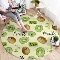 Kiwi Cute Humorous Round Carpet New Zealand Fruit DT02 - Polynesian Pride