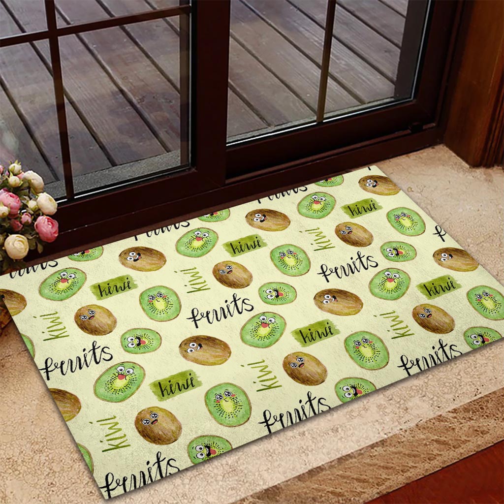 Kiwi Cute Humorous Rubber Doormat New Zealand Fruit DT02 - Polynesian Pride