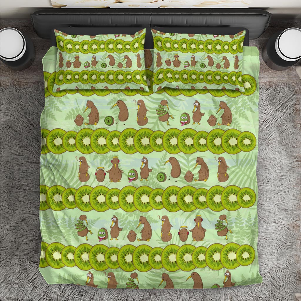 New Zealand Kiwi Fruit Witty Kiwi Bird Bedding Set DT02 Green - Polynesian Pride