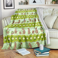 New Zealand Kiwi Fruit Witty Kiwi Bird Blanket DT02 Green - Polynesian Pride