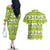 New Zealand Kiwi Fruit Witty Kiwi Bird Couples Matching Off The Shoulder Long Sleeve Dress and Hawaiian Shirt