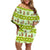 New Zealand Kiwi Fruit Witty Kiwi Bird Family Matching Off Shoulder Short Dress and Hawaiian Shirt