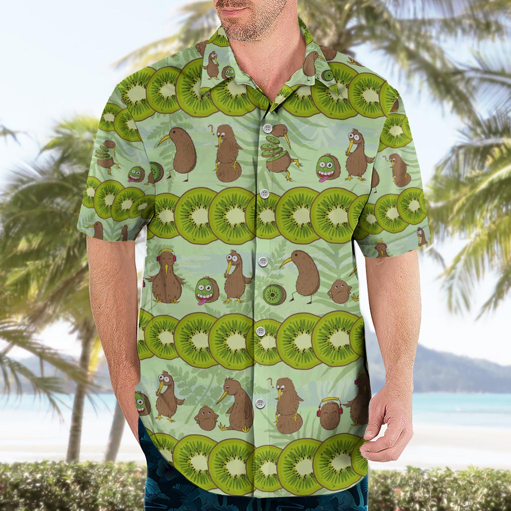 New Zealand Kiwi Fruit Witty Kiwi Bird Hawaiian Shirt DT02 - Polynesian Pride
