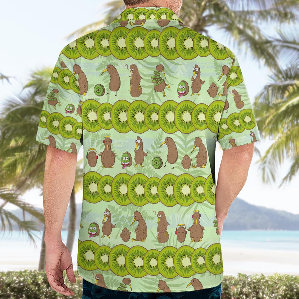 New Zealand Kiwi Fruit Witty Kiwi Bird Hawaiian Shirt DT02 - Polynesian Pride