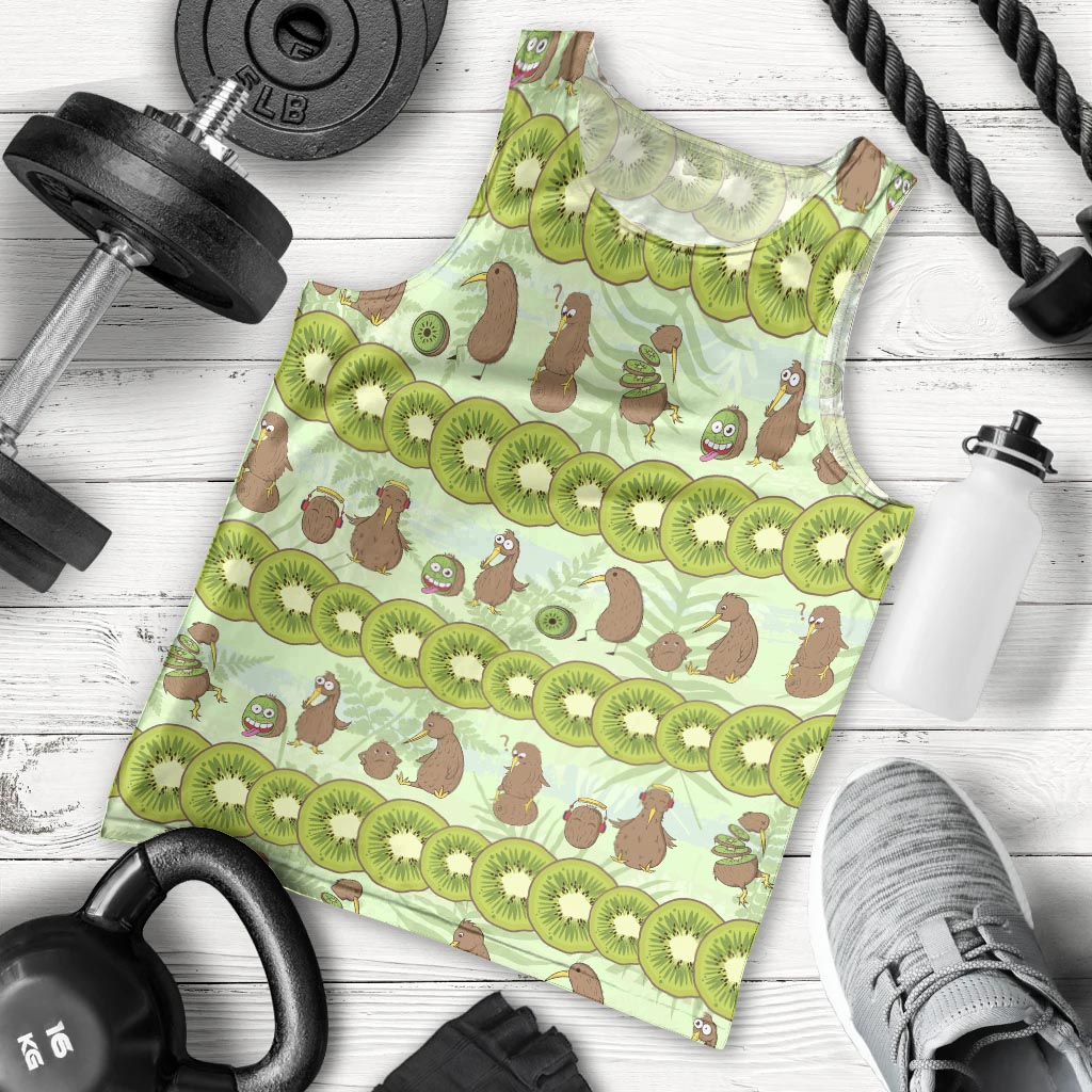 New Zealand Kiwi Fruit Witty Kiwi Bird Men Tank Top DT02 - Polynesian Pride
