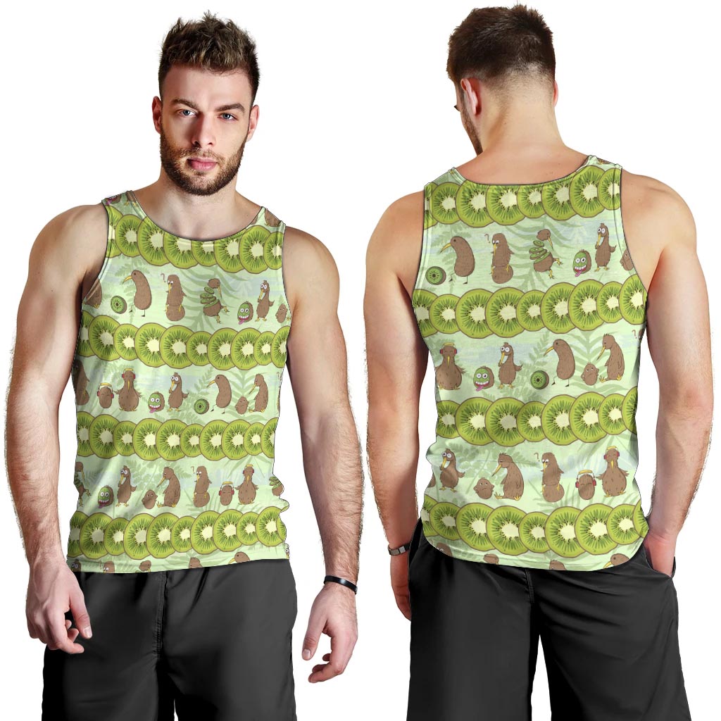New Zealand Kiwi Fruit Witty Kiwi Bird Men Tank Top DT02 - Polynesian Pride