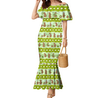 New Zealand Kiwi Fruit Witty Kiwi Bird Mermaid Dress DT02 Women Green - Polynesian Pride