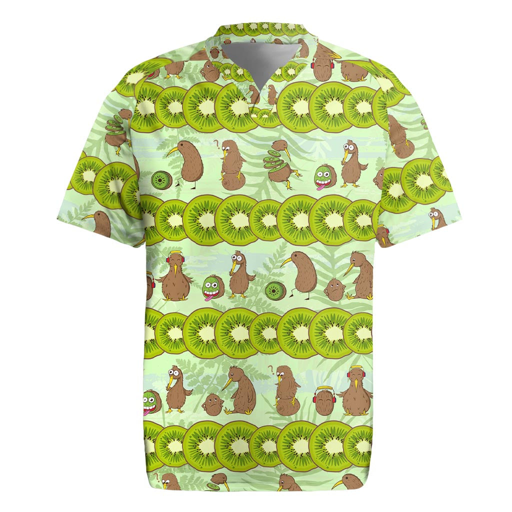 New Zealand Kiwi Fruit Witty Kiwi Bird Rugby Jersey DT02 Green - Polynesian Pride