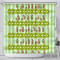 New Zealand Kiwi Fruit Witty Kiwi Bird Shower Curtain DT02 - Polynesian Pride