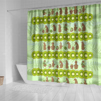 New Zealand Kiwi Fruit Witty Kiwi Bird Shower Curtain DT02 - Polynesian Pride