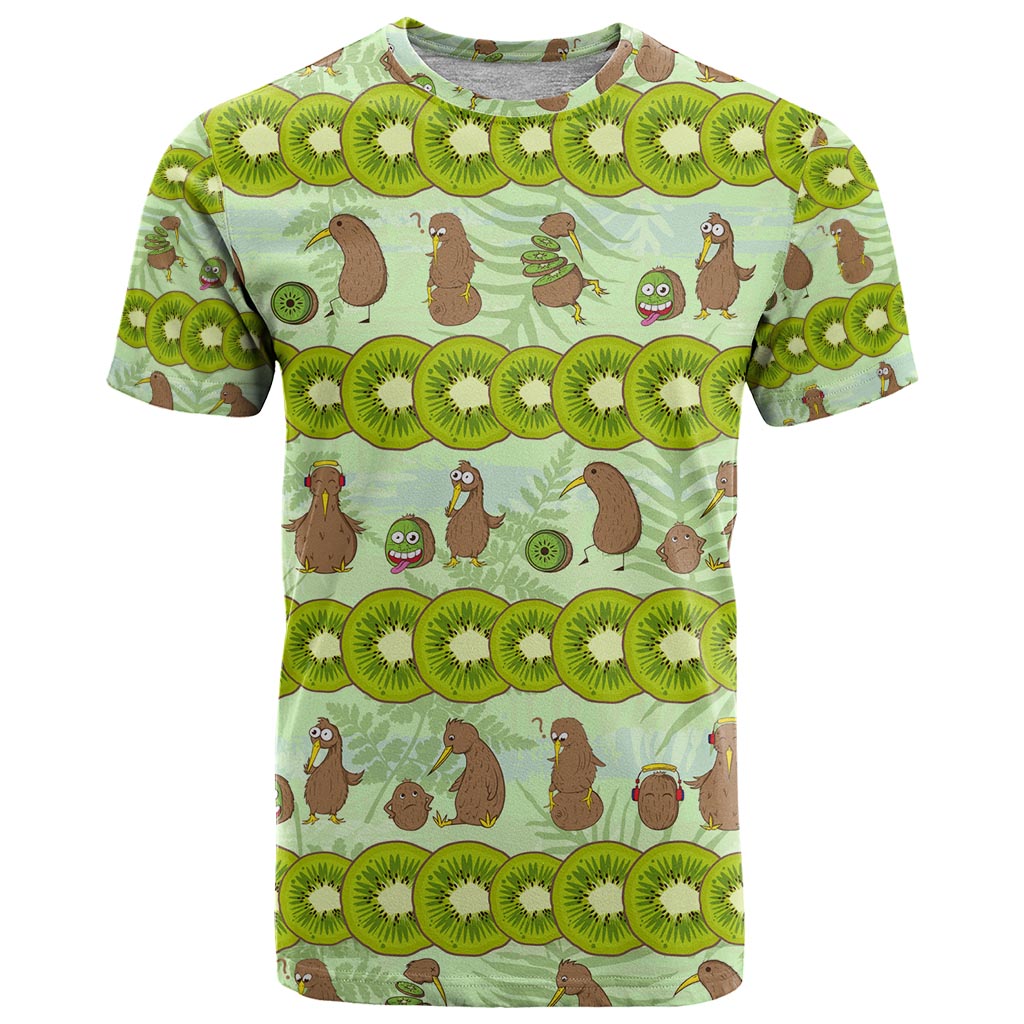 New Zealand Kiwi Fruit Witty Kiwi Bird T Shirt DT02 Green - Polynesian Pride