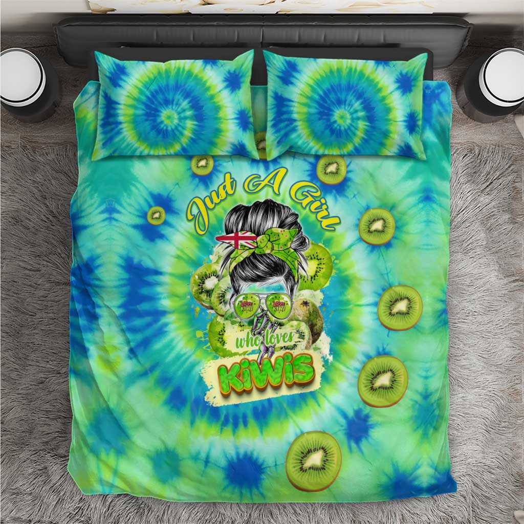 Just a Girl Who Loves Kiwis Bedding Set New Zealand Tie Dye DT02 Green - Polynesian Pride