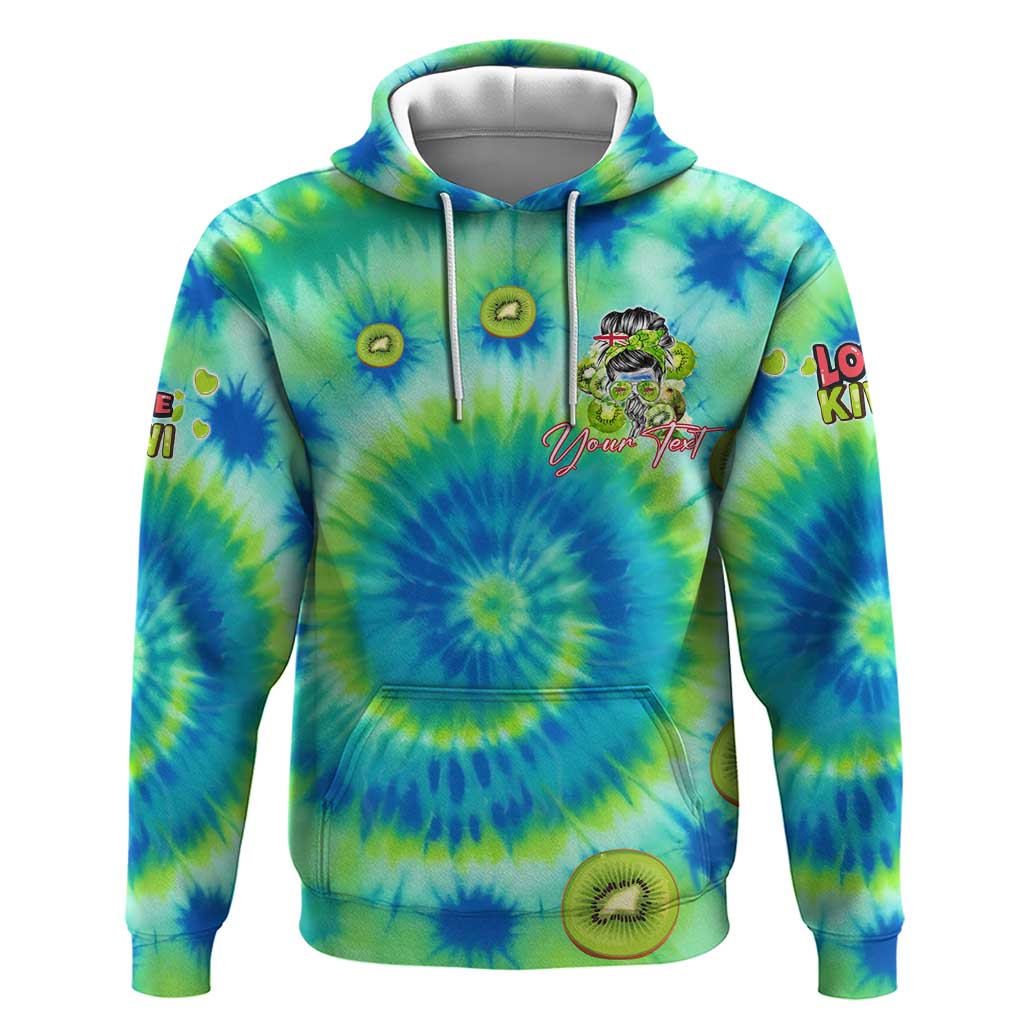 Just a Girl Who Loves Kiwis Hoodie New Zealand Tie Dye DT02 Pullover Hoodie Green - Polynesian Pride