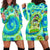 Just a Girl Who Loves Kiwis Hoodie Dress New Zealand Tie Dye