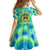 Just a Girl Who Loves Kiwis Kid Short Sleeve Dress New Zealand Tie Dye