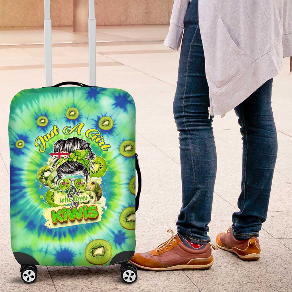 Just a Girl Who Loves Kiwis Luggage Cover New Zealand Tie Dye DT02 Green - Polynesian Pride