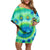 Just a Girl Who Loves Kiwis Off Shoulder Short Dress New Zealand Tie Dye