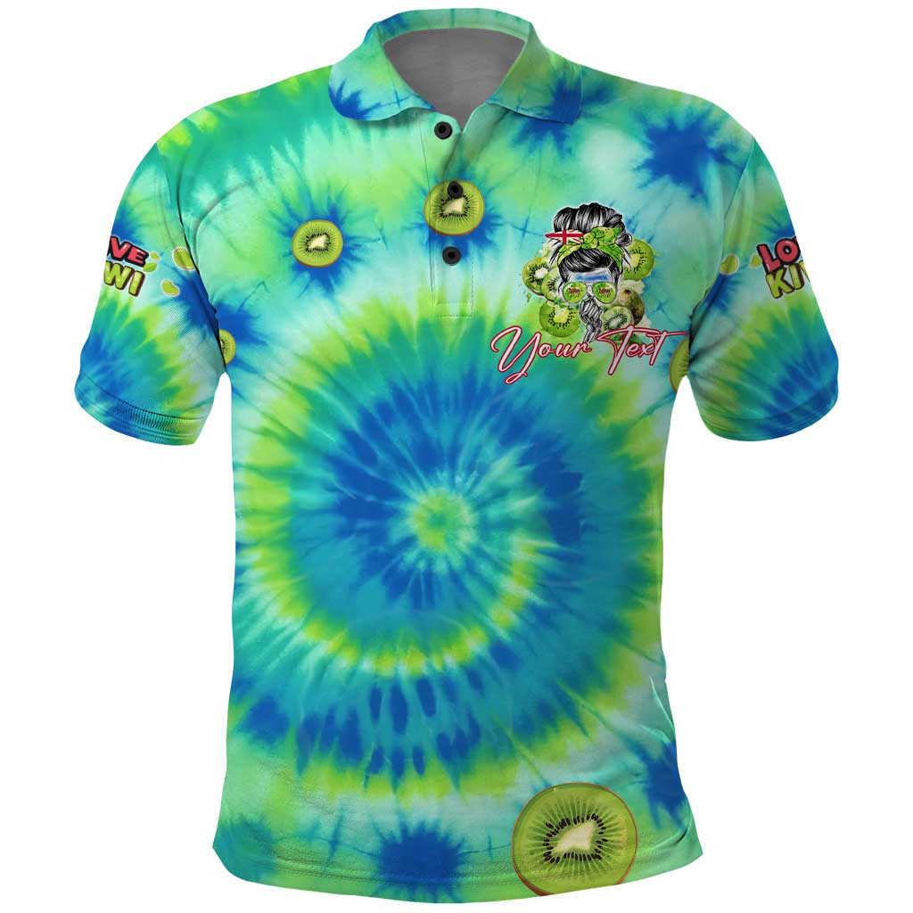 Just a Girl Who Loves Kiwis Polo Shirt New Zealand Tie Dye