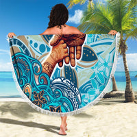 Hand In Hand Father's Day Polynesian Beach Blanket Tribal Flower Pattern DT02 - Polynesian Pride