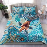 Hand In Hand Father's Day Polynesian Bedding Set Tribal Flower Pattern DT02 - Polynesian Pride