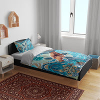 Hand In Hand Father's Day Polynesian Bedding Set Tribal Flower Pattern DT02 - Polynesian Pride