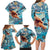 Hand In Hand Father's Day Polynesian Family Matching Long Sleeve Bodycon Dress and Hawaiian Shirt Tribal Flower Pattern