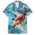 Hand In Hand Father's Day Polynesian Family Matching Long Sleeve Bodycon Dress and Hawaiian Shirt Tribal Flower Pattern