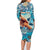 Hand In Hand Father's Day Polynesian Family Matching Long Sleeve Bodycon Dress and Hawaiian Shirt Tribal Flower Pattern