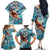 Hand In Hand Father's Day Polynesian Family Matching Off The Shoulder Long Sleeve Dress and Hawaiian Shirt Tribal Flower Pattern