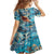 Hand In Hand Father's Day Polynesian Family Matching Short Sleeve Bodycon Dress and Hawaiian Shirt Tribal Flower Pattern