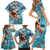 Hand In Hand Father's Day Polynesian Family Matching Short Sleeve Bodycon Dress and Hawaiian Shirt Tribal Flower Pattern