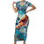 Hand In Hand Father's Day Polynesian Family Matching Short Sleeve Bodycon Dress and Hawaiian Shirt Tribal Flower Pattern