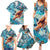 Hand In Hand Father's Day Polynesian Family Matching Summer Maxi Dress and Hawaiian Shirt Tribal Flower Pattern