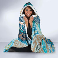 Hand In Hand Father's Day Polynesian Hooded Blanket Tribal Flower Pattern DT02 - Polynesian Pride