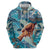 Hand In Hand Father's Day Polynesian Hoodie Tribal Flower Pattern