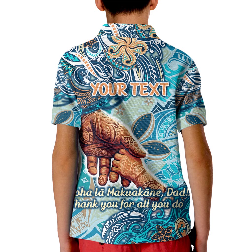 Hand In Hand Father's Day Polynesian Kid Polo Shirt Tribal Flower Pattern DT02 - Polynesian Pride