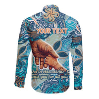Hand In Hand Father's Day Polynesian Long Sleeve Button Shirt Tribal Flower Pattern DT02 - Polynesian Pride