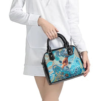 Hand In Hand Father's Day Polynesian Shoulder Handbag Tribal Flower Pattern DT02 - Polynesian Pride