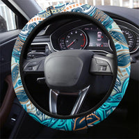 Hand In Hand Father's Day Polynesian Steering Wheel Cover Tribal Flower Pattern DT02 - Polynesian Pride