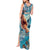 Hand In Hand Father's Day Polynesian Tank Maxi Dress Tribal Flower Pattern