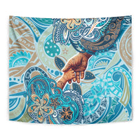 Hand In Hand Father's Day Polynesian Tapestry Tribal Flower Pattern DT02 - Polynesian Pride