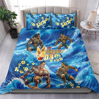 Hawaii Father's Day Bedding Set The Surfing Dad Polynesian Tattoo DT02 - Polynesian Pride