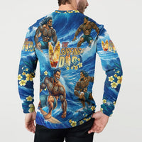 Hawaii Father's Day Button Sweatshirt The Surfing Dad Polynesian Tattoo DT02 - Polynesian Pride