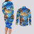 Hawaii Father's Day Couples Matching Long Sleeve Bodycon Dress and Long Sleeve Button Shirt The Surfing Dad Polynesian Tattoo